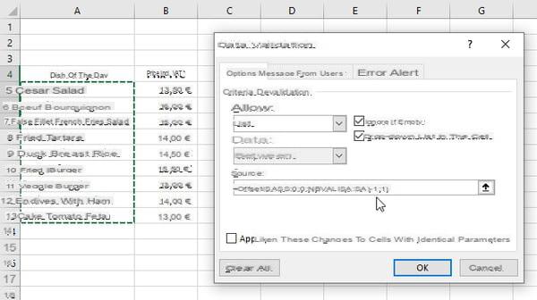 Excel drop-down list: create, insert, modify, delete