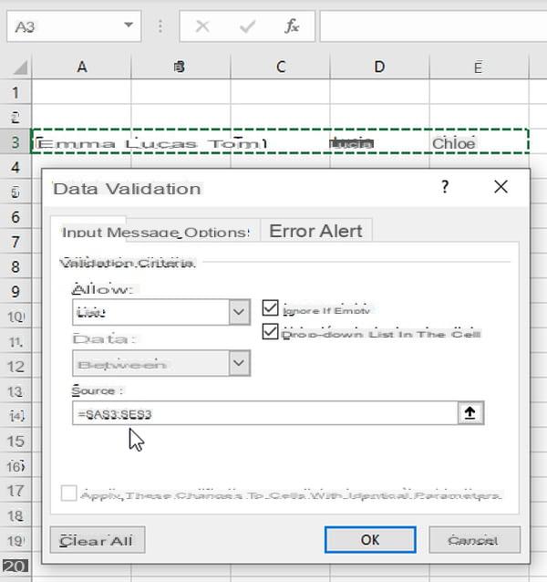 Lista suspensa do Excel: criar, inserir, modificar, excluir