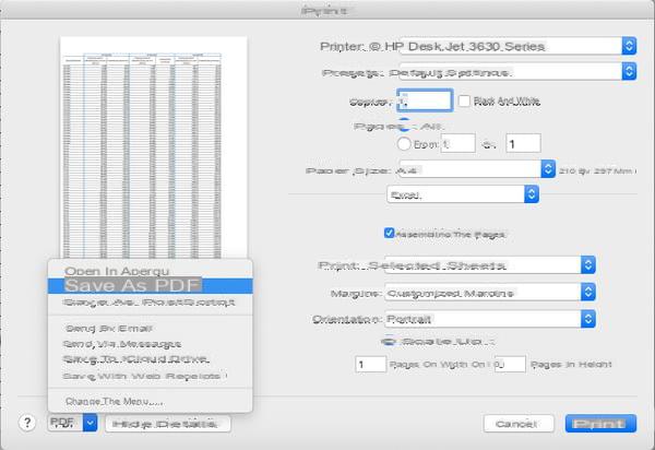 Converter Excel para PDF: Converter tabela ou gráfico