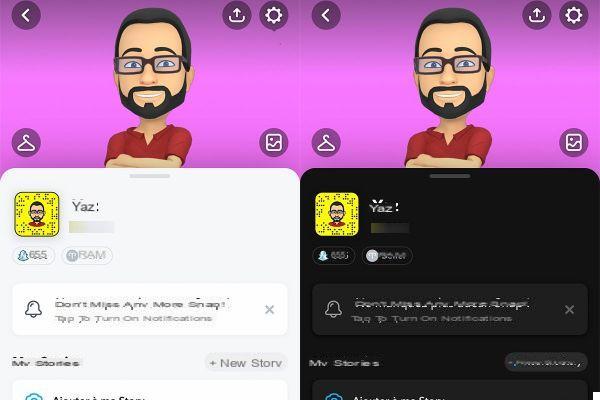 How to put dark mode on Snapchat