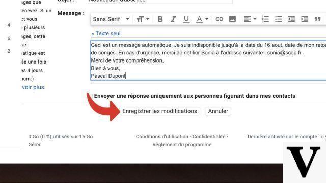 How to schedule an out of office message on Gmail?