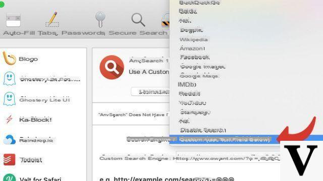 How to change the search engine on Safari?