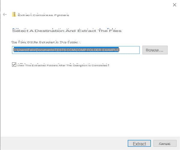 Descompacte um Zip com Windows 10 sem software