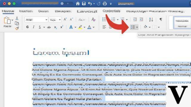 Como alterar o espaço entre as linhas no Word?