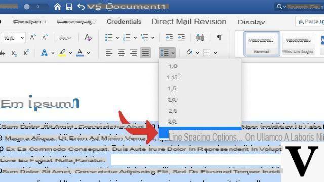 Como alterar o espaço entre as linhas no Word?