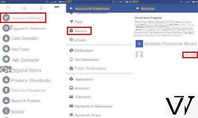 How to unblock someone on Facebook?