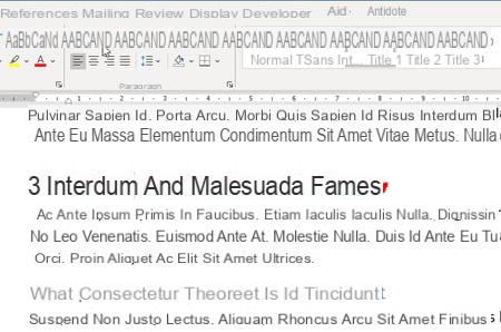 Word summary: make an automatic table of contents