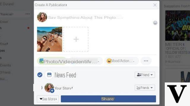 Como postar uma foto no Facebook?