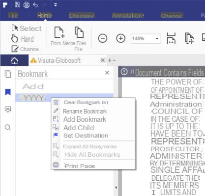 Como inserir marcadores em um arquivo PDF -