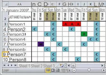 Excel planning: how to make a vacation schedule