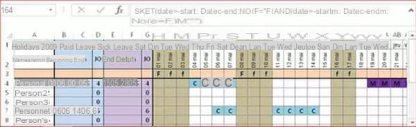 Planificación de Excel: cómo hacer un calendario de vacaciones