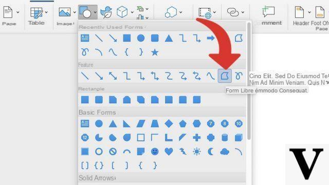 How to draw a geometric shape in Word?