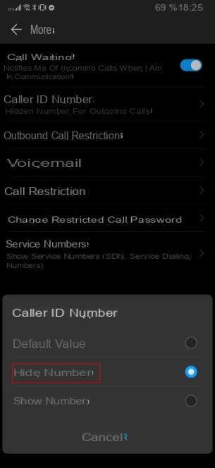 Como esconder seu número de telefone no Android?