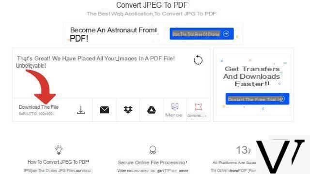 How to convert a Jpeg image to PDF