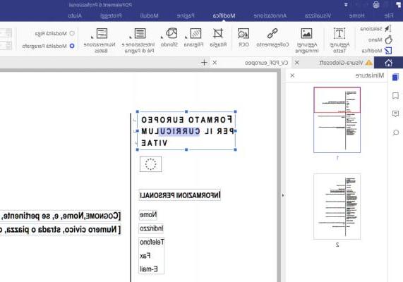 Curriculum Vitae en PDF prêt à remplir -