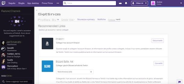 Como conectar o Amazon Prime ao Twitch