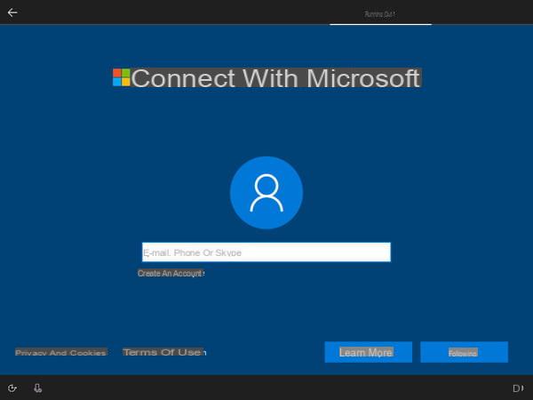 Install Windows 10 without a Microsoft account