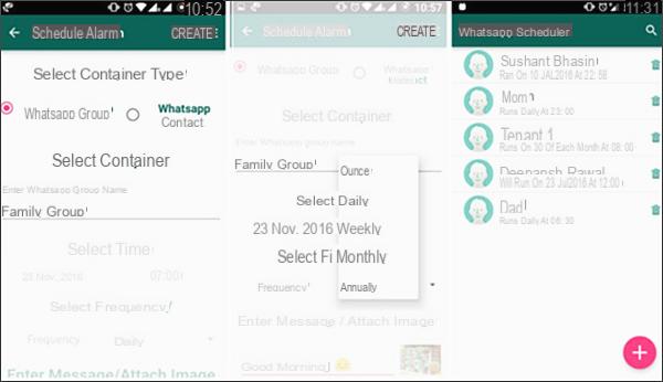 Comment planifier l'envoi de messages Whatsapp -