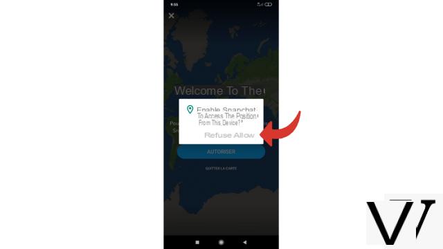 How to activate or deactivate geolocation on Snapchat?