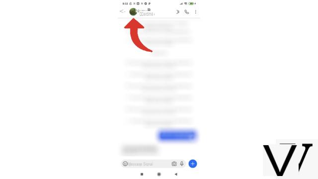 Como altero o papel de parede de uma conversa no Signal?