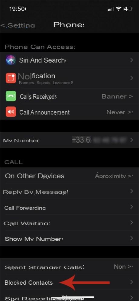 How to block a phone number on iPhone?