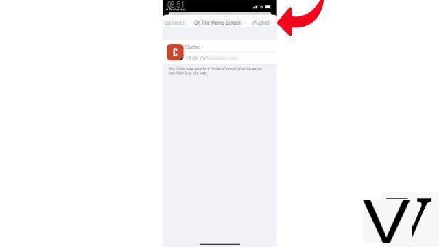 How to add a web shortcut on the home page of your iPhone?