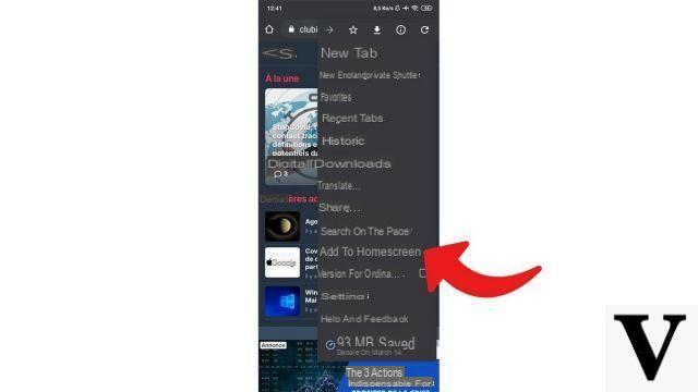 How to add a web shortcut to the home page of your Android smartphone?
