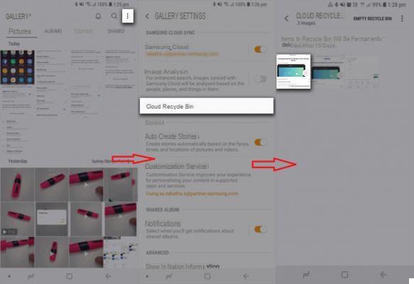 Recupere Samsung Photos via Samsung Cloud e Google Fotos -