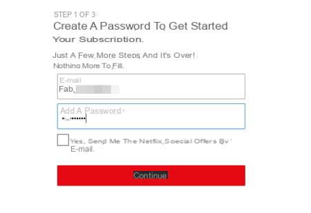 Netflix user profile: create, modify, delete