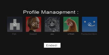 Netflix user profile: create, modify, delete