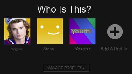 Netflix user profile: create, modify, delete