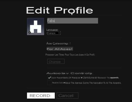 Netflix user profile: create, modify, delete