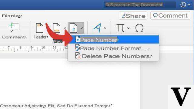 How to number the pages of a Word document?