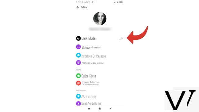 How to activate dark mode on Messenger?
