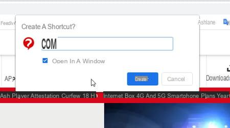 Favorite websites: create shortcuts