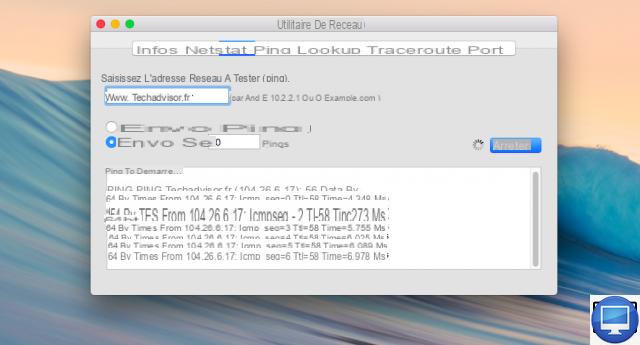 Como fazer ping no Mac?