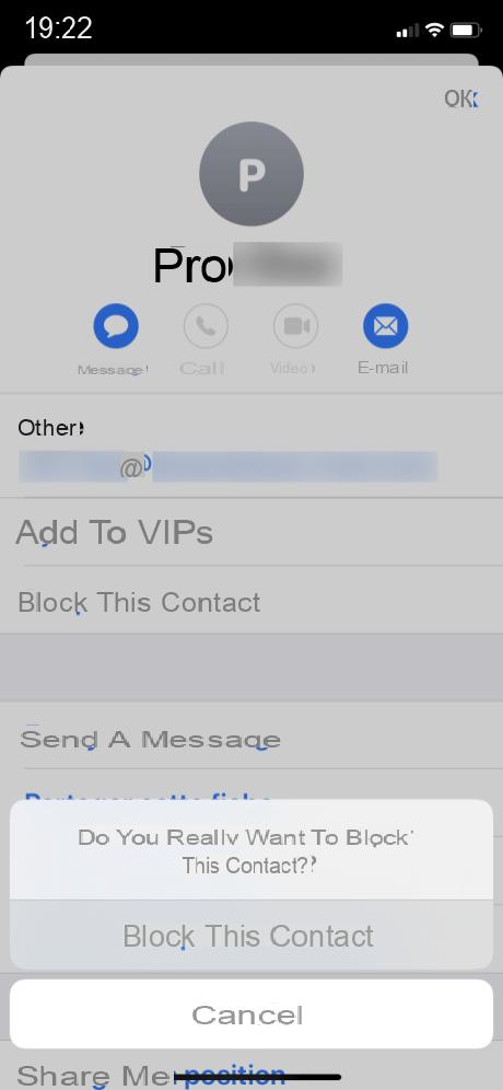 Cómo bloquear un número de teléfono o una dirección de correo electrónico en iPhone