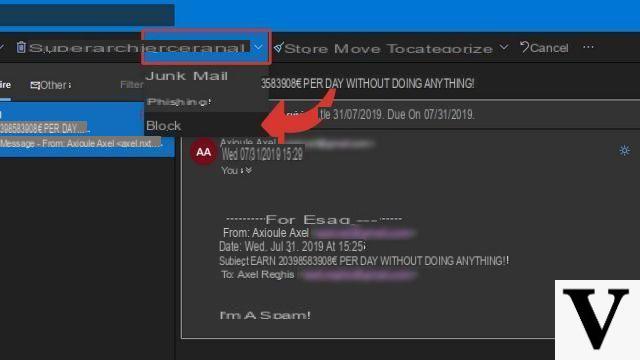 How to block a sender in Outlook?