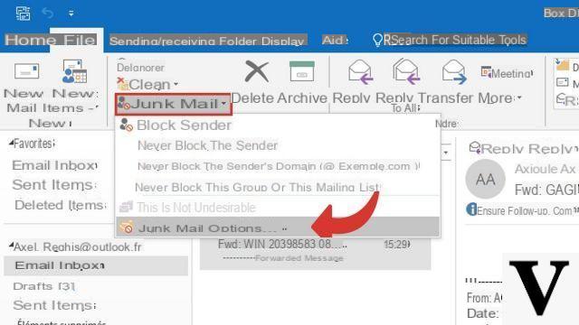 Como bloquear um remetente no Outlook?