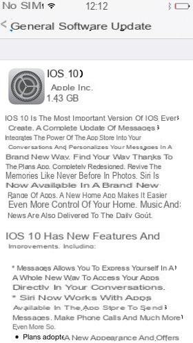 ¿Cómo instalo la actualización de iOS 10?