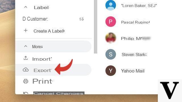 Como exportar contatos para o Gmail?
