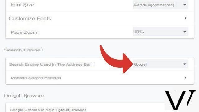 How to change the search engine on Google Chrome?
