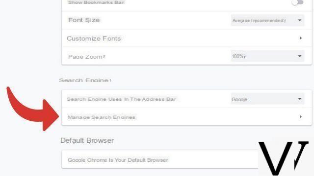 How to change the search engine on Google Chrome?