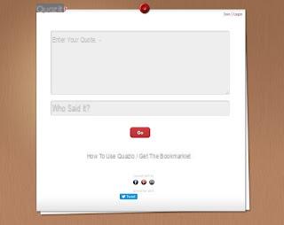 Sitio web de Quozio Crea carteles o postales con letras y citas.