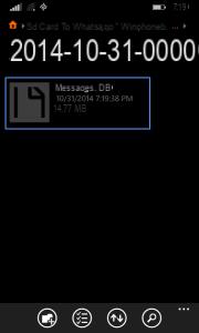 Sauvegarde Whatsapp sur Nokia Lumia (Windows Phone) -