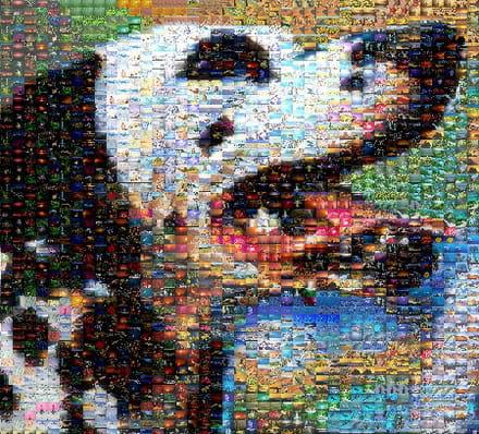 Componha o seu mosaico de fotos