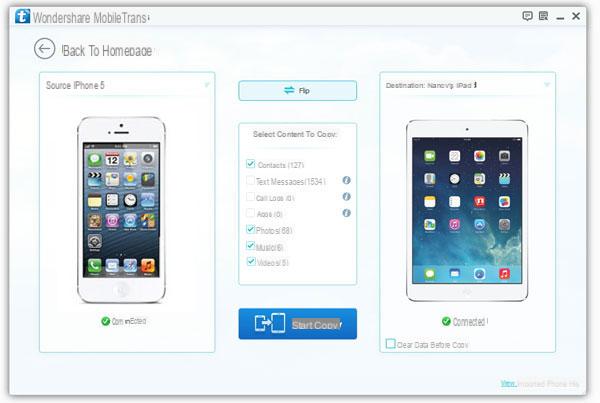 Transferir fotos de iPhone a iPad directamente -