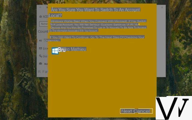 Windows 10: How to switch to a local account and do without a Microsoft account
