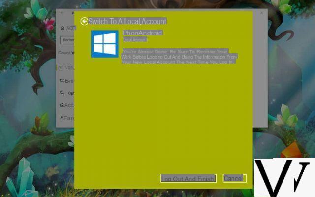 Windows 10: How to switch to a local account and do without a Microsoft account