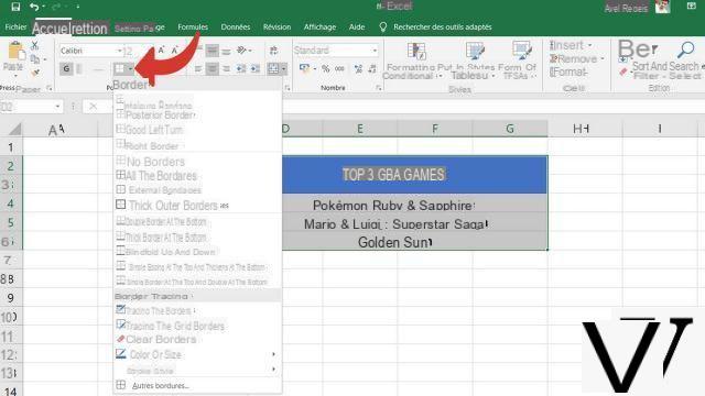 ¿Cómo dibujar bordes en Excel?